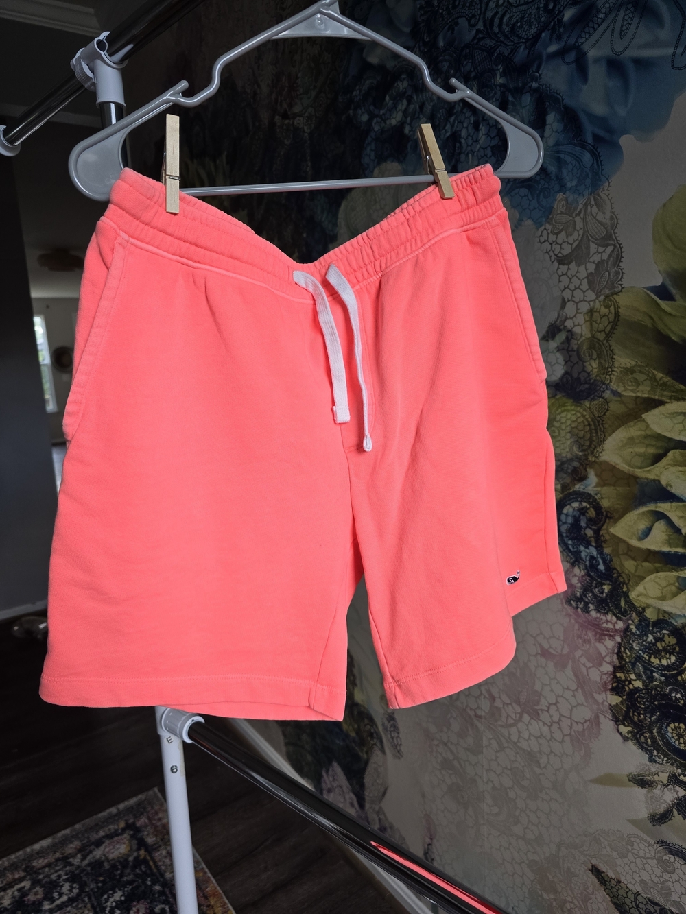 Vineyard Vines Men's Neon Coral Drawstring Athletic Shorts